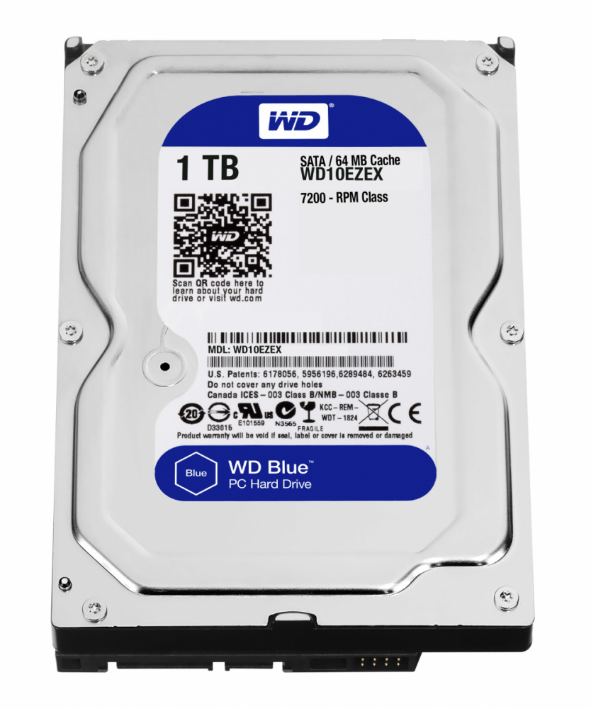 Disco Duro Interno Western Digital WD Caviar Blue 3.5'', 1TB, SATA III, 6 Gbit/s, 7200RPM, 64MB Cache