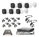 Kit Video Vigilancia 6 Cámaras 1080p Dahua Cctv 1 Tb Baluns