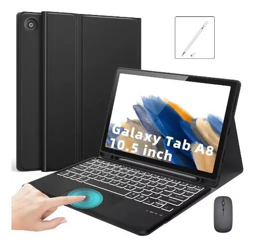 Funda Con Teclado Táctil +mouse Para Galaxy Tab A8 10.5 X200